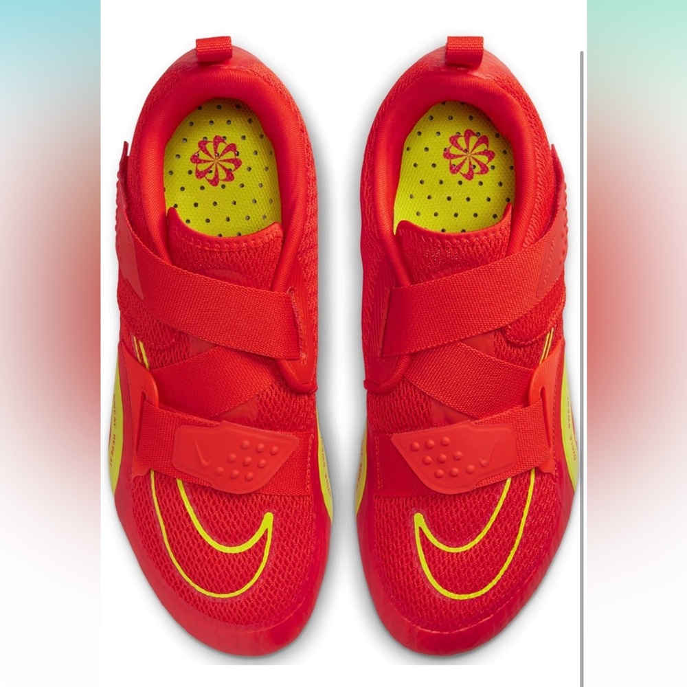 Nike Orange Track shoes NWT size 13 US.unisex with metal spikes new
